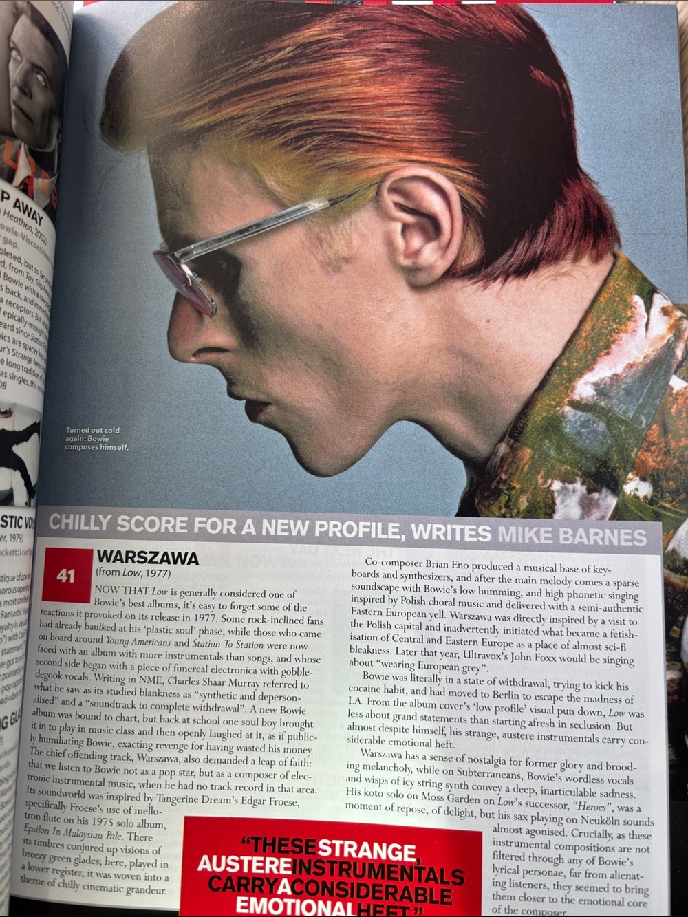 MOJO David Bowie Magazine February 2015 Cover - Black & White with Red Accents - Picture 4 of 4